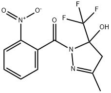 1-{2-nitrobenzoyl}-3-methyl-5-(trifluoromethyl)-4,5-dihydro-1H-pyrazol-5-ol,296771-22-7,结构式