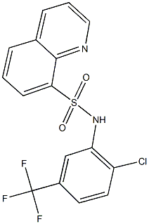 N-[2-chloro-5-(trifluoromethyl)phenyl]-8-quinolinesulfonamide,296772-42-4,结构式