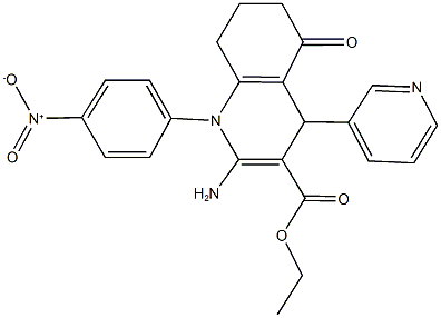 296772-45-7 ethyl 2-amino-1-{4-nitrophenyl}-5-oxo-4-(3-pyridinyl)-1,4,5,6,7,8-hexahydro-3-quinolinecarboxylate