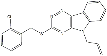 5-allyl-3-[(2-chlorobenzyl)sulfanyl]-5H-[1,2,4]triazino[5,6-b]indole Structure