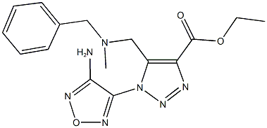 ethyl 1-(4-amino-1,2,5-oxadiazol-3-yl)-5-{[benzyl(methyl)amino]methyl}-1H-1,2,3-triazole-4-carboxylate Structure