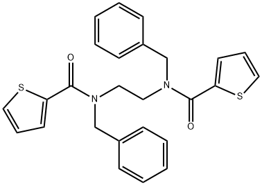 N-benzyl-N-{2-[benzyl(2-thienylcarbonyl)amino]ethyl}-2-thiophenecarboxamide,296789-91-8,结构式