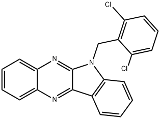 6-(2,6-dichlorobenzyl)-6H-indolo[2,3-b]quinoxaline Struktur