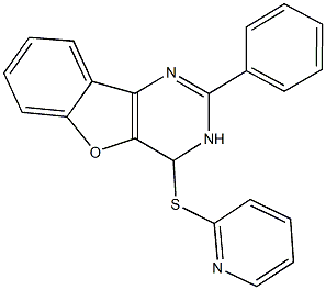 2-phenyl-4-(2-pyridinylsulfanyl)-3,4-dihydro[1]benzofuro[3,2-d]pyrimidine Structure