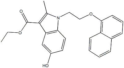 ethyl 5-hydroxy-2-methyl-1-[2-(1-naphthyloxy)ethyl]-1H-indole-3-carboxylate|