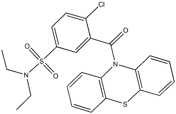 4-chloro-N,N-diethyl-3-(10H-phenothiazin-10-ylcarbonyl)benzenesulfonamide 结构式