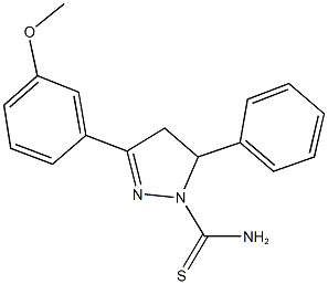 3-(3-methoxyphenyl)-5-phenyl-4,5-dihydro-1H-pyrazole-1-carbothioamide Struktur