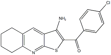 (3-amino-5,6,7,8-tetrahydrothieno[2,3-b]quinolin-2-yl)(4-chlorophenyl)methanone,296797-33-6,结构式
