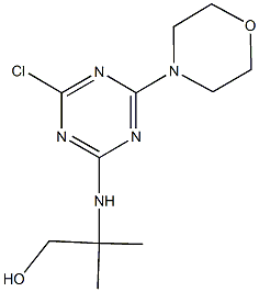 2-{[4-chloro-6-(4-morpholinyl)-1,3,5-triazin-2-yl]amino}-2-methyl-1-propanol Structure