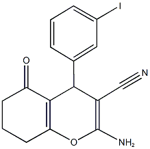 2-amino-4-(3-iodophenyl)-5-oxo-5,6,7,8-tetrahydro-4H-chromene-3-carbonitrile|