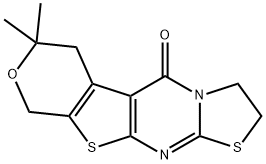 7,7-dimethyl-2,3,6,9-tetrahydro-5H,7H-pyrano[4',3':4,5]thieno[2,3-d][1,3]thiazolo[3,2-a]pyrimidin-5-one Structure