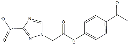 N-(4-acetylphenyl)-2-{3-nitro-1H-1,2,4-triazol-1-yl}acetamide,296799-52-5,结构式