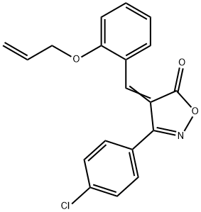 4-[2-(allyloxy)benzylidene]-3-(4-chlorophenyl)-5(4H)-isoxazolone 化学構造式