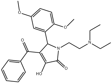 4-benzoyl-1-[2-(diethylamino)ethyl]-5-(2,5-dimethoxyphenyl)-3-hydroxy-1,5-dihydro-2H-pyrrol-2-one Structure