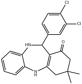 11-(3,4-dichlorophenyl)-3,3-dimethyl-3,4,10,11-tetrahydro-2H-dibenzo[b,e][1,4]diazepin-1-ol 化学構造式