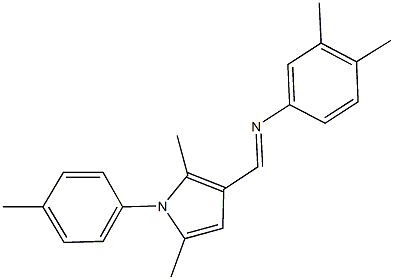 N-{[2,5-dimethyl-1-(4-methylphenyl)-1H-pyrrol-3-yl]methylene}-N-(3,4-dimethylphenyl)amine,297140-10-4,结构式