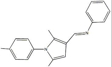 N-{[2,5-dimethyl-1-(4-methylphenyl)-1H-pyrrol-3-yl]methylene}-N-phenylamine 结构式