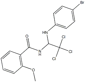 N-[1-(4-bromoanilino)-2,2,2-trichloroethyl]-2-methoxybenzamide 结构式