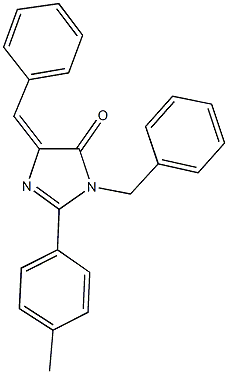3-benzyl-5-benzylidene-2-(4-methylphenyl)-3,5-dihydro-4H-imidazol-4-one 结构式