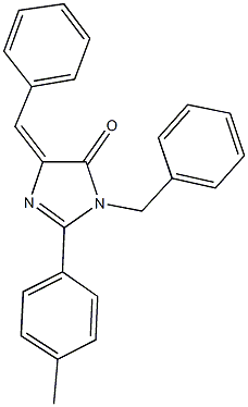 3-benzyl-5-benzylidene-2-(4-methylphenyl)-3,5-dihydro-4H-imidazol-4-one,297140-86-4,结构式