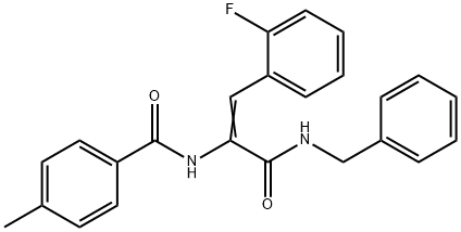 N-[1-[(benzylamino)carbonyl]-2-(2-fluorophenyl)vinyl]-4-methylbenzamide Structure