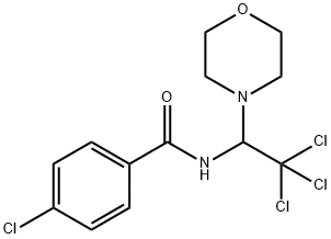 4-chloro-N-[2,2,2-trichloro-1-(4-morpholinyl)ethyl]benzamide Struktur