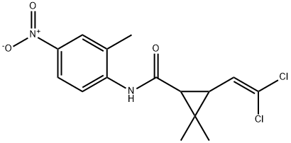 3-(2,2-dichlorovinyl)-N-{4-nitro-2-methylphenyl}-2,2-dimethylcyclopropanecarboxamide Struktur