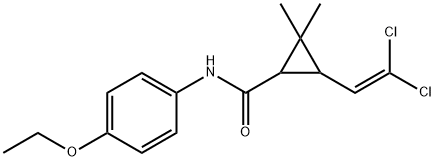 3-(2,2-dichlorovinyl)-N-(4-ethoxyphenyl)-2,2-dimethylcyclopropanecarboxamide Structure
