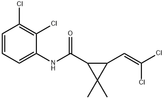 N-(2,3-dichlorophenyl)-3-(2,2-dichlorovinyl)-2,2-dimethylcyclopropanecarboxamide Struktur