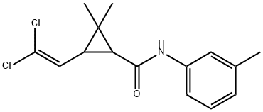 3-(2,2-dichlorovinyl)-2,2-dimethyl-N-(3-methylphenyl)cyclopropanecarboxamide Struktur