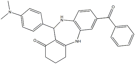 7-benzoyl-11-[4-(dimethylamino)phenyl]-2,3,4,5,10,11-hexahydro-1H-dibenzo[b,e][1,4]diazepin-1-one Structure