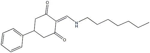 2-[(heptylamino)methylene]-5-phenyl-1,3-cyclohexanedione Structure