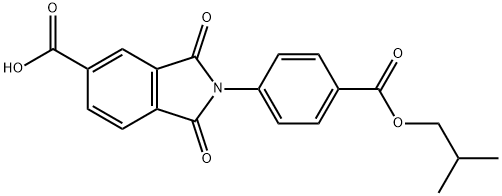 2-[4-(isobutoxycarbonyl)phenyl]-1,3-dioxoisoindoline-5-carboxylic acid 化学構造式