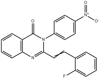 2-[2-(2-fluorophenyl)vinyl]-3-{4-nitrophenyl}-4(3H)-quinazolinone,297763-35-0,结构式