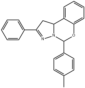 5-(4-methylphenyl)-2-phenyl-1,10b-dihydropyrazolo[1,5-c][1,3]benzoxazine,298194-38-4,结构式