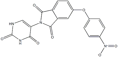 2-(2,4-dioxo-1,2,3,4-tetrahydro-5-pyrimidinyl)-5-{4-nitrophenoxy}-1H-isoindole-1,3(2H)-dione,298212-64-3,结构式