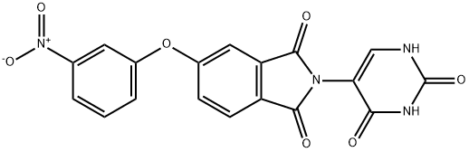 2-(2,4-dioxo-1,2,3,4-tetrahydro-5-pyrimidinyl)-5-{3-nitrophenoxy}-1H-isoindole-1,3(2H)-dione Structure