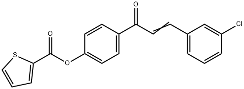 4-[3-(3-chlorophenyl)acryloyl]phenyl 2-thiophenecarboxylate 结构式