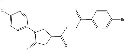 2-(4-bromophenyl)-2-oxoethyl 1-(4-methoxyphenyl)-5-oxo-3-pyrrolidinecarboxylate|