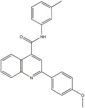 2-(4-methoxyphenyl)-N-(3-methylphenyl)-4-quinolinecarboxamide 化学構造式