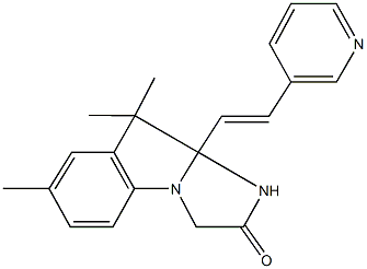 7,9,9-trimethyl-9a-[2-(3-pyridinyl)vinyl]-9,9a-dihydro-1H-imidazo[1,2-a]indol-2(3H)-one,298683-34-8,结构式