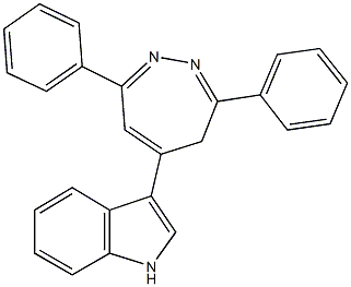 3-(3,7-diphenyl-4H-1,2-diazepin-5-yl)-1H-indole Structure