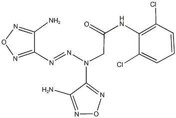 2-[1,3-bis(4-amino-1,2,5-oxadiazol-3-yl)-2-triazenyl]-N-(2,6-dichlorophenyl)acetamide|