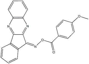 11H-indeno[1,2-b]quinoxalin-11-one O-(4-methoxybenzoyl)oxime Struktur