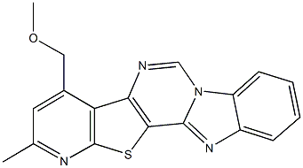 4-(methoxymethyl)-2-methylpyrido[3'',2'':4',5']thieno[3',2':4,5]pyrimido[1,6-a]benzimidazole Struktur