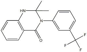 2,2-dimethyl-3-[3-(trifluoromethyl)phenyl]-2,3-dihydro-4(1H)-quinazolinone,298686-69-8,结构式