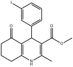 methyl 4-(3-iodophenyl)-2-methyl-5-oxo-1,4,5,6,7,8-hexahydro-3-quinolinecarboxylate Structure