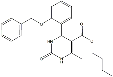 butyl 6-methyl-2-oxo-4-{2-[(phenylmethyl)oxy]phenyl}-1,2,3,4-tetrahydropyrimidine-5-carboxylate,298706-85-1,结构式