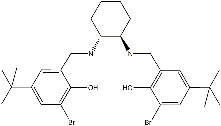 2-bromo-6-[({2-[(3-bromo-5-tert-butyl-2-hydroxybenzylidene)amino]cyclohexyl}imino)methyl]-4-tert-butylphenol 结构式