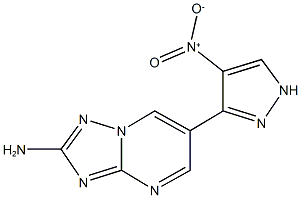 2-amino-6-{4-nitro-1H-pyrazol-3-yl}[1,2,4]triazolo[1,5-a]pyrimidine Structure